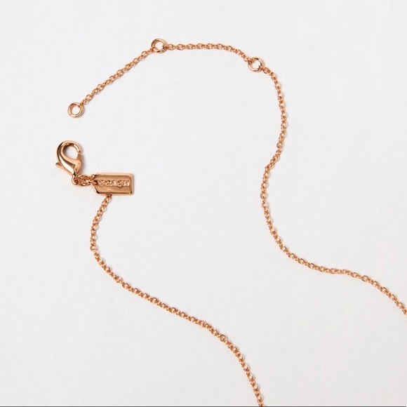 🔥🆕 Coach Open Circle Necklace & Tea Rose Studs - Picture 6 of 10